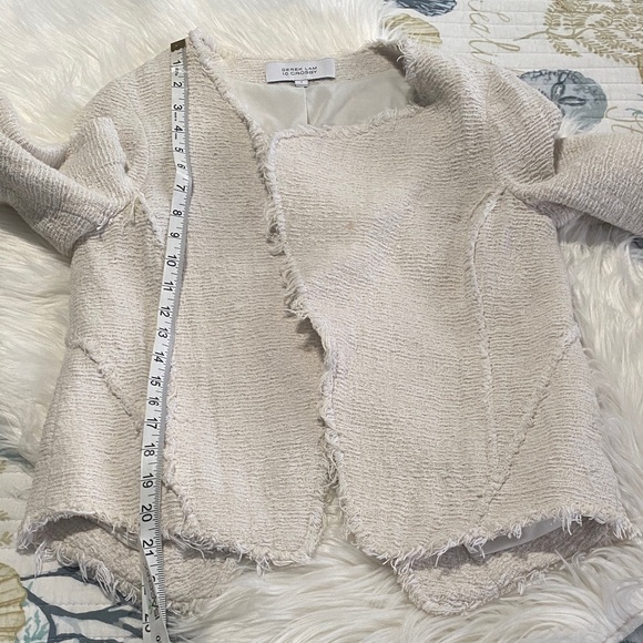 10 Crosby Derek Lam Textured off White/beige Blazer - Picture 7 of 9